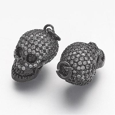 Латунные микро проложить кубического циркония подвески&nbsp;ZIRC-F041-07B-1