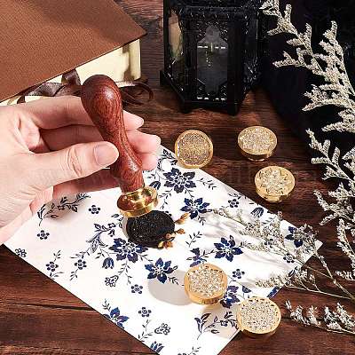 Ручка из дерева груши в стиле 8 шт. AJEW-PH0001-78D-1