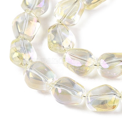 Стеклянные бусины с гальваническим покрытием &nbsp;EGLA-T021-08C-1