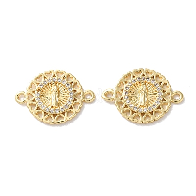 Стойка покрытие латунь кубический цирконий девственница мария соединительный шарм KK-C084-01B-G-1