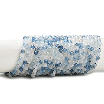 Природные Аквамарин бисер нитей&nbsp;LS-G-F509-10-4mm-A-1