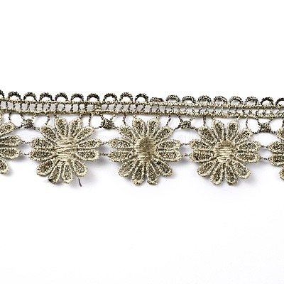 Ленты из металлической пряжи SRIB-WH0011-023-1