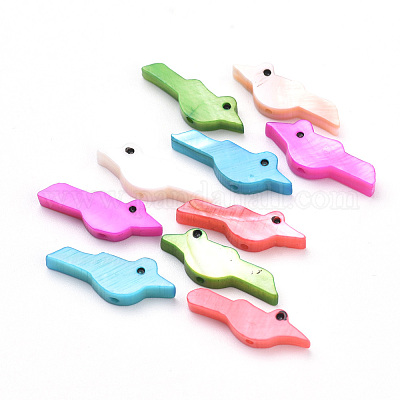 Бусины из натуральных пресноводных ракушек&nbsp;SHEL-Q008-87-1