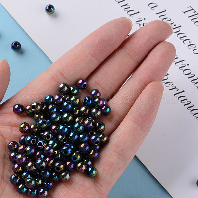 Непрозрачные акриловые бусины MACR-S370-D6mm-S002-1