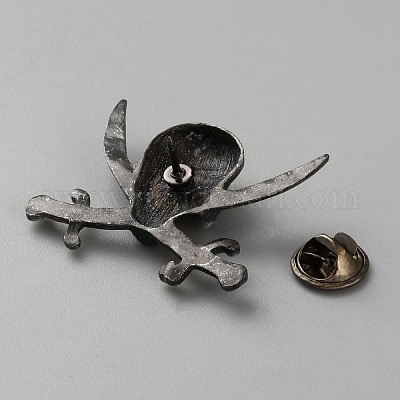 Броши из сплава черепа AJEW-WH0270-462C-1