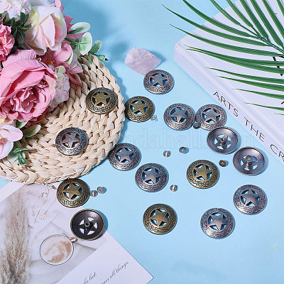 20 шт. двухцветные заклепки из сплава&nbsp;DIY-CA0007-29-1