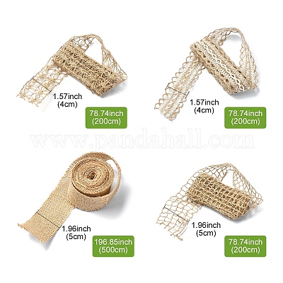 Плетеная лента из мешковины&nbsp;OCOR-YW0001-08-1