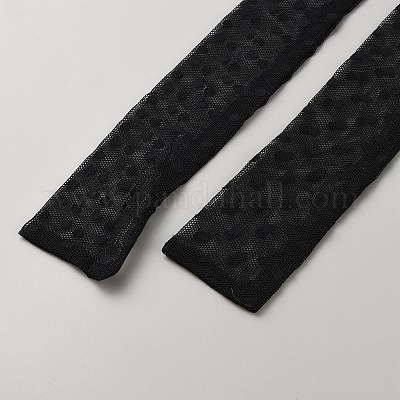 Полиэстеровый кружевной длинный шелковый шарф для женщин и девочек AJEW-WH20042-78A-02-1