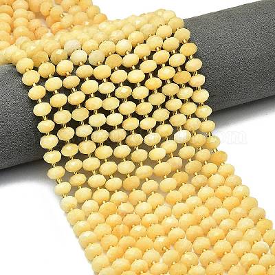 Естественный желтый нефрит бисер нитей&nbsp;LS-G-P573-A50-01-1