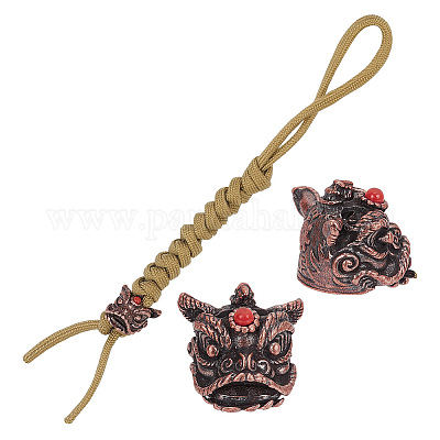 Открытый инструмент edc латунная парашютная веревка европейские бусины&nbsp;LS-KK-WH0081-44A-R-1