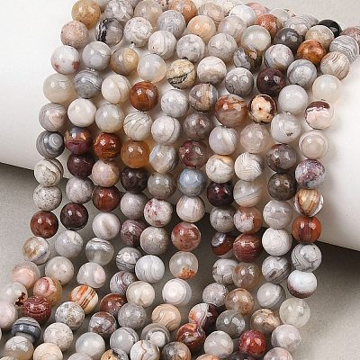 Натуральный мексиканский агат&nbsp;G-G345-B01-6mm-1