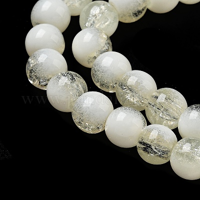 Стеклянные бусины кракле&nbsp;GLAA-U001-8mm-11-1