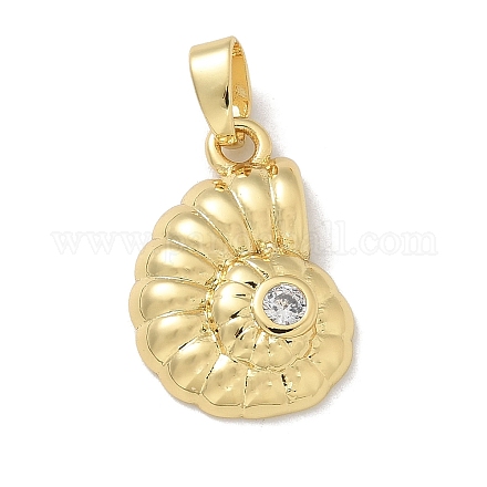 Латунные микропаве прозрачные подвески с фианитом KK-M300-03G-01-1