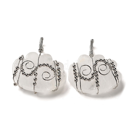 Подвески из медной проволоки с кристаллами натурального кварца G-K338-07P-04-1