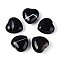 Natural Black Banded Agate(Dyed & Heated) Heart Stones, Pocket Palm Stone for Reiki Balancing, 28.5~29.5x29~30x13~15.5mm