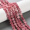 Natural Rhodonite Beads Strands, Grade A, Star, 6x6x2.5mm, Hole: 0.7mm, about 71~73pcs/strand, 14.37''~14.96''(36.5~38cm)