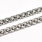 Tarnish Resistant 304 Stainless Steel Wheat Chains, Foxtail Chain, Unwelded, Stainless Steel Color, 11x8x2mm