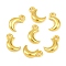 Alloy Pendants, Moon Charms, Golden, 10x6x2.5mm, Hole: 1.4mm