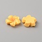 Opaque Resin Cabochons, Flower, Gold, 19x5.5mm