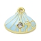 Alloy Enamel Charms, with Rhinestone, Golden, Shell with Starfish Shape, Light Blue, 13x14x4.5mm, Hole: 1.2mm