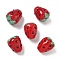 Handmade Lampwork Beads, Strawberry, Red, 17.5x14~14.5mm, Hole: 1.2mm
