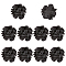 Polyester Flower Ornament Accessories, for Dress Costumes Decoration, Black, 85x20mm