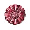 Dyed Natural Shell Carved Pendants, Flower Charms, Dark Red, 50x49x4mm, Hole: 2mm