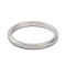 Non-Tarnish 2mm Matte Plain Dome Finger Ring for Girl Women, 304 Stainless Steel Ring, Stainless Steel Color, US Size 8(18.1mm)