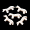 Synthetic Turquoise Beads, Horse, Dyed, White, 12.5~13x28.5~29x4~4.5mm, Hole: 1.2mm