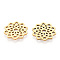 304 Stainless Steel Filigree Joiners Links, Laser Cut Links, Flower, Golden, 16.5x16x1mm