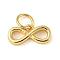 Rack Plating Brass Pendants, with Jump Ring, Cadmium Free & Lead Free, Long-Lasting Plated, Infinity, Real 18K Gold Plated, 5.5x11.5x2mm, Hole: 3.4mm