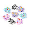 Printed Opaque Acrylic Beads, Butterfly, Mixed Color, 20.5x24x8~8.5mm, Hole: 2.5mm