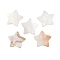 Star Freshwater Shell Pendants, Creamy White, 23~25x23~25x2mm, Hole: 1.5mm