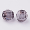 Transparent Acrylic Beads, Faceted, Round, Gray, 8mm, Hole: 2mm