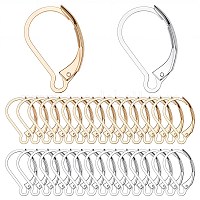 60 шт. 2-х цветная фурнитура для сережек из нержавеющей стали 304&nbsp;STAS-SC0004-62