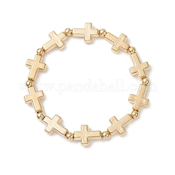 3 шт. пластиковые браслеты CCB с крестом и круглыми бусинами&nbsp;BJEW-JB13304