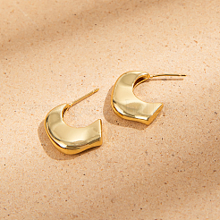 Винтажные серьги-гвоздики из нержавеющей стали в форме буквы С&nbsp;BC9200