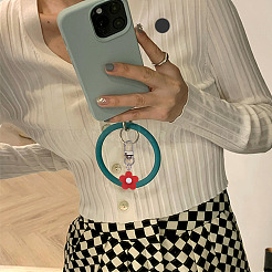 12 шт. 12 цвета резина/акрил подвески брелки&nbsp;KEYC-BY0001-01