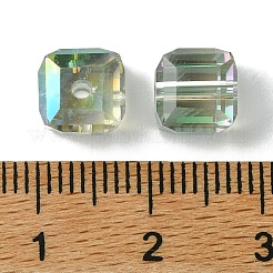 100шт прозрачные гальванические стеклянные бусины&nbsp;GLAA-K064-08A-HR01