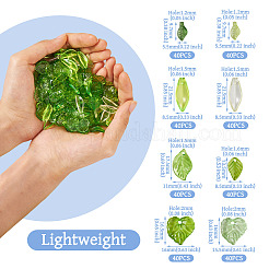 320шт 8 стиля прозрачные акриловые подвески&nbsp;TACR-TA0001-18
