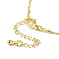 Ожерелья с подвесками из латуни с прозрачным фианитом и прозрачным фианитом&nbsp;NJEW-K269-05G-02