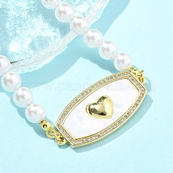 Браслеты из латуни с микропаве из прозрачных кубических цирконий&nbsp;LS-BJEW-S158-04G