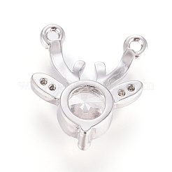 Рождественские латунные подвески с микропаве из фианита&nbsp;ZIRC-G166-03