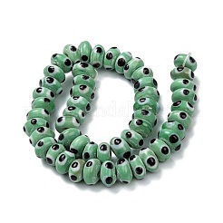 Рондель дурной глаз лэмпворк из бисера&nbsp;LAMP-R121-04