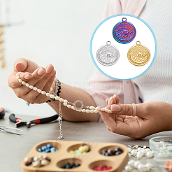 18 шт. подвески из нержавеющей стали 201 двух цветов&nbsp;STAS-DC0013-43