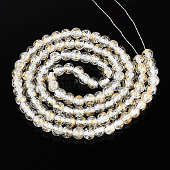 Хрустящие прозрачные стеклянные бусины нити&nbsp;GLAA-N030-8mm-01J