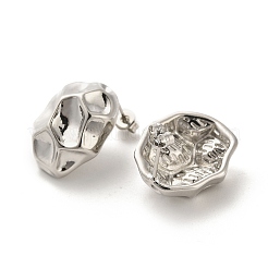 Латунные серьги-гвоздики с сотовым покрытием&nbsp;EJEW-M240-04P