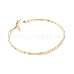 Браслет-манжета с хвостом кита из голубого циркония&nbsp;BJEW-C018-01G