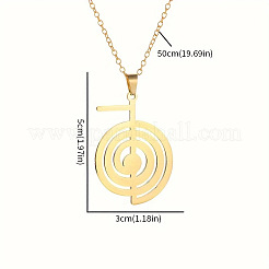 Цепочка-подвеска с символом спирали Рейки из нержавеющей стали 304&nbsp;FS-WG85938-02