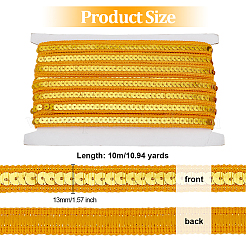 Блестящие кружевные ленты из полиэстера&nbsp;OCOR-WH0090-67C